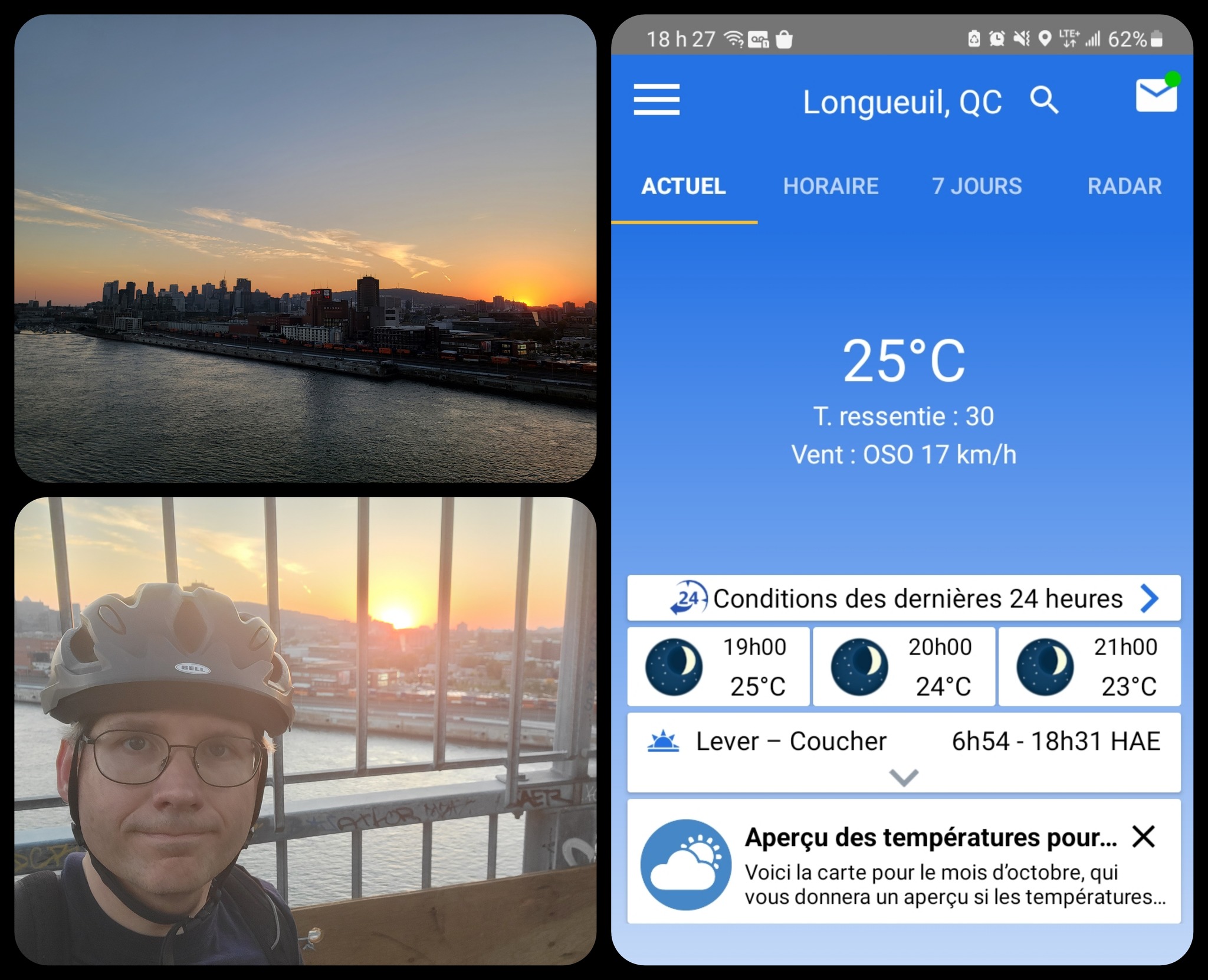 Température d'été en octobre