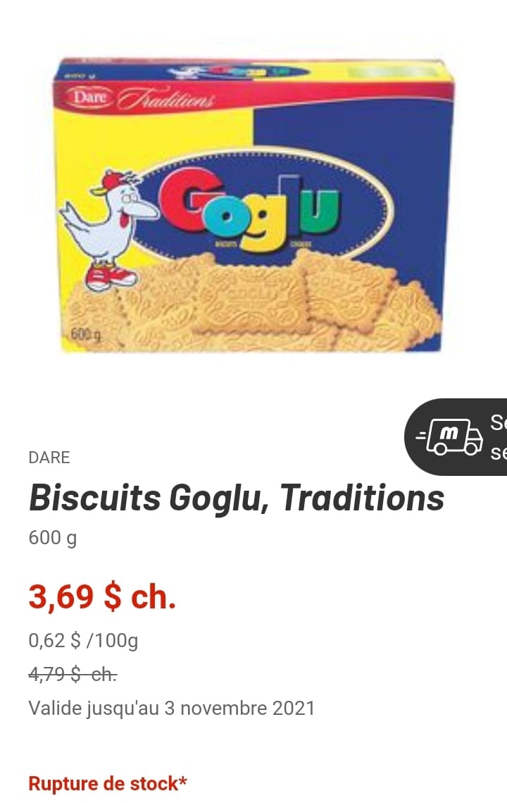 Évolution de biscuits québécois classique