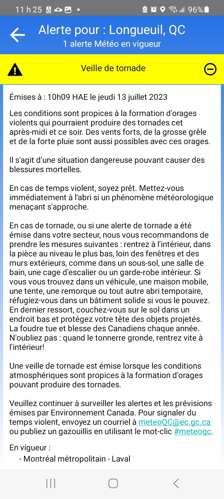Une tornade à Longueuil?