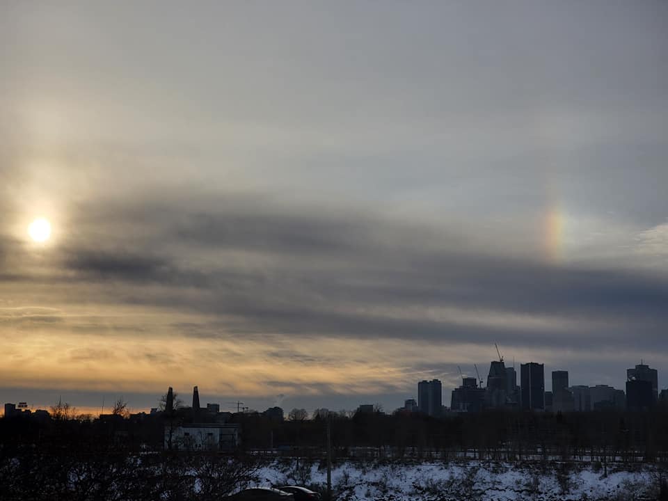 Parhélie soleil hiver